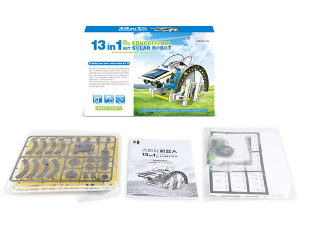 13-in-1 Solar Robot Kit for Kids – Educational STEM Science Building Set | DIY Solar-Powered Robotics Project | Creative Engineering Gift (Ages 8-14)