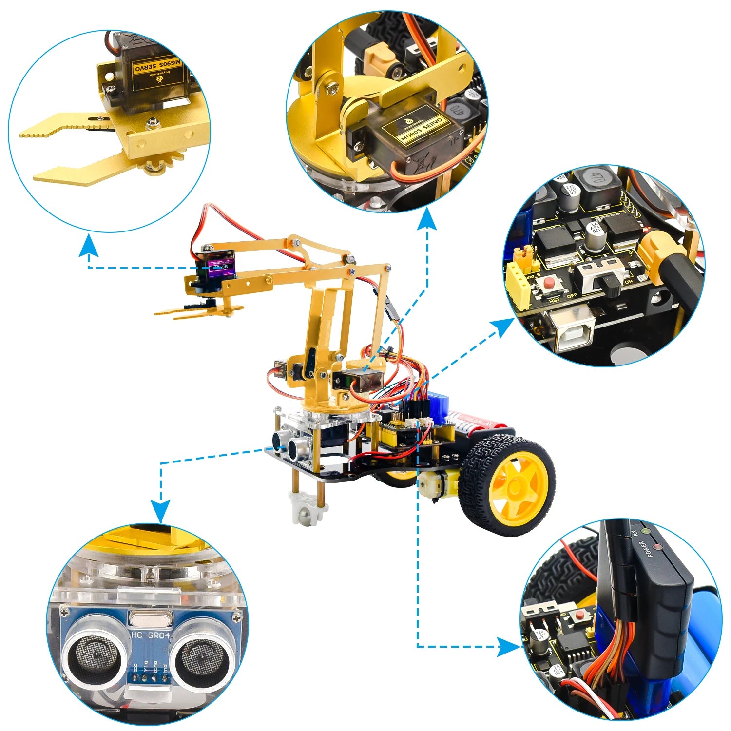 Mechanical Arm Robot Car Learning Starter Kit