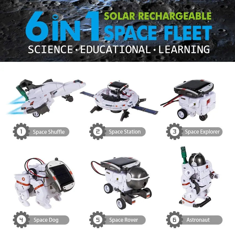 6-in-1 Educational Solar Space Fleet Building Kit