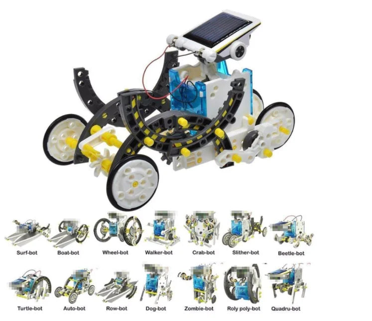 13-in-1 Solar Robot Kit for Kids – Educational STEM Science Building Set | DIY Solar-Powered Robotics Project | Creative Engineering Gift (Ages 8-14)