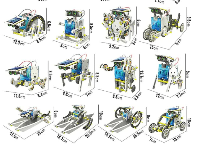 13-in-1 Solar Robot Kit for Kids – Educational STEM Science Building Set | DIY Solar-Powered Robotics Project | Creative Engineering Gift (Ages 8-14)