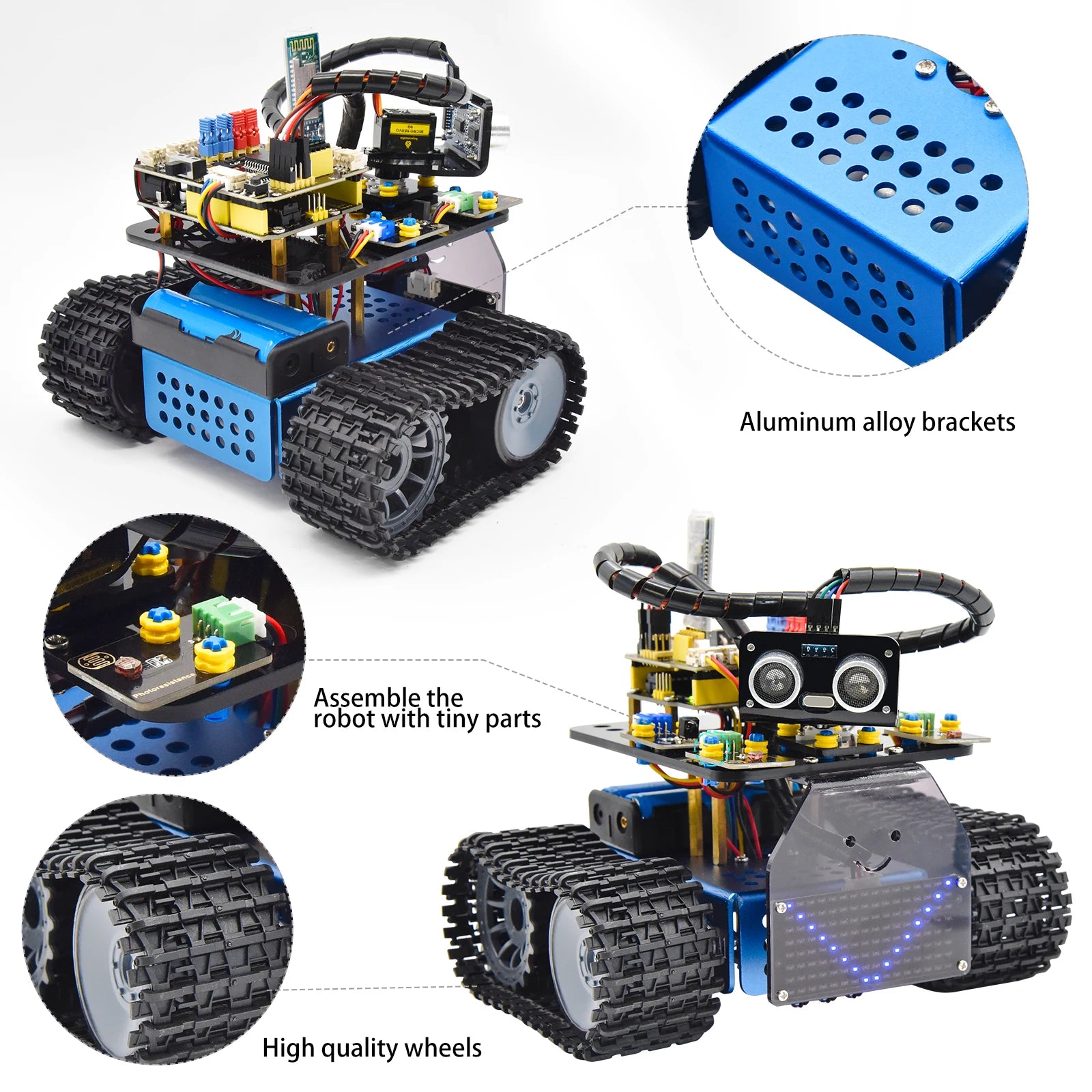 Mini Tank Robot Car Kit with Remote/App Control
