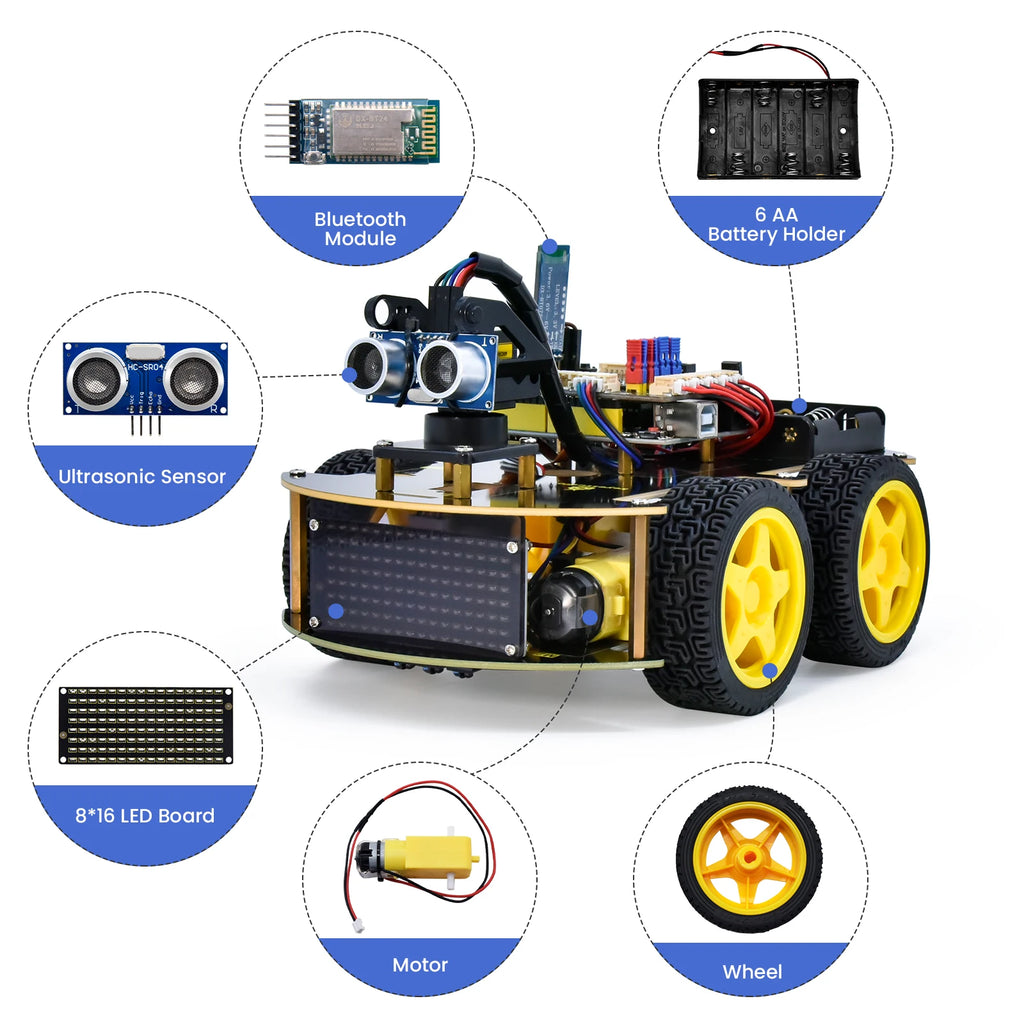 4WD Multi BT Robot Car Kit V2.0 (Upgraded Edition)