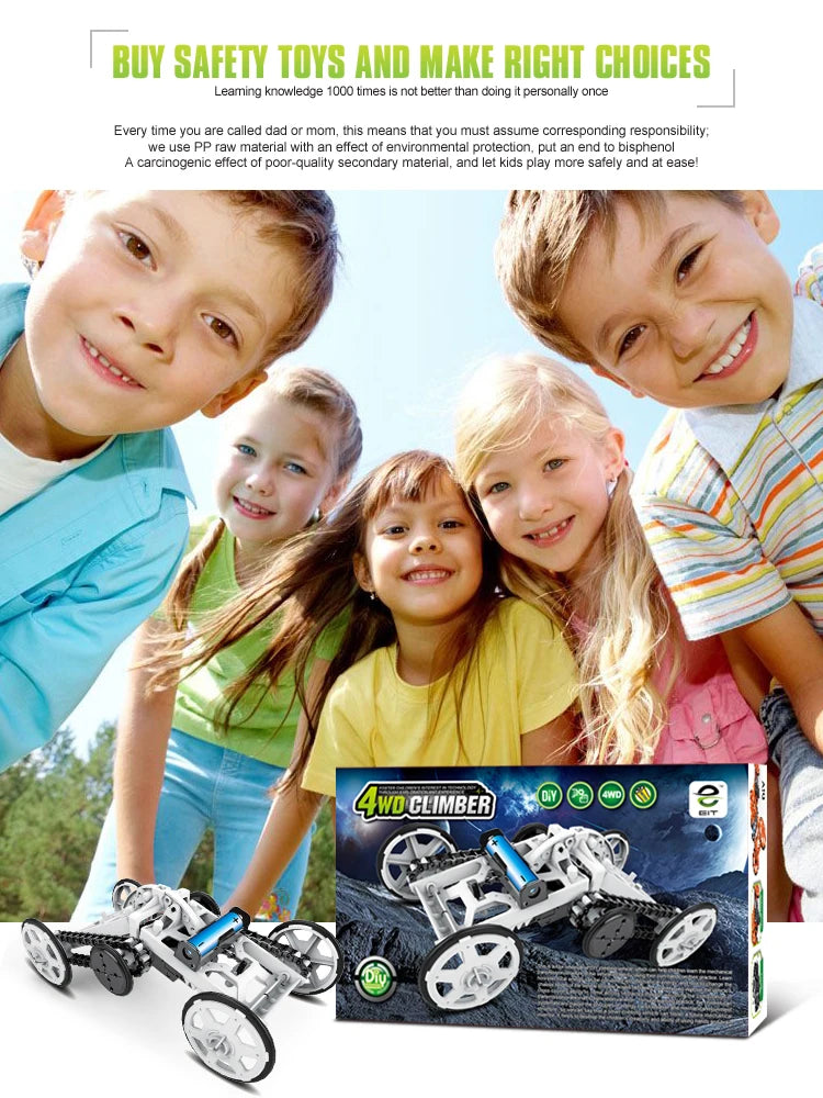 Electric 4WD Climbing Vehicle Kit - Solar & DIY