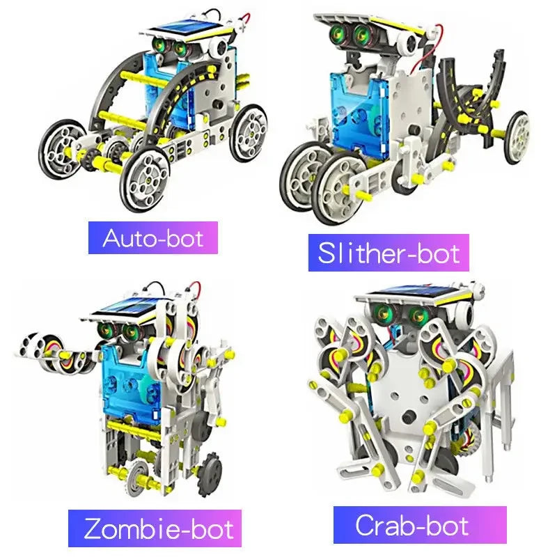 13-in-1 Solar Power Robot Creation Kit (Dog, Zombie, Turtle, etc)