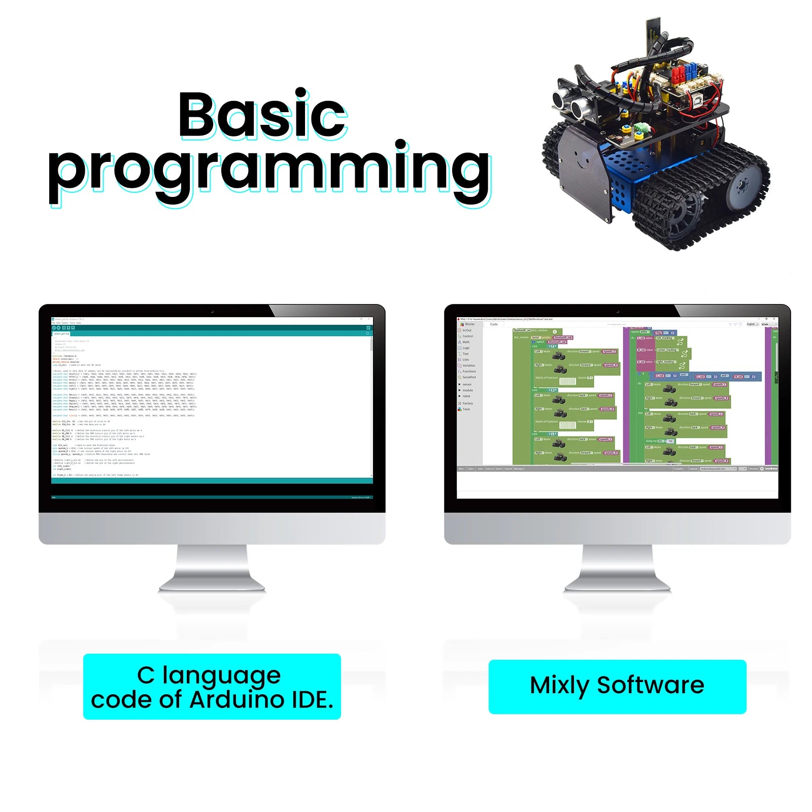 Mini Tank Robot Car Kit with Remote/App Control