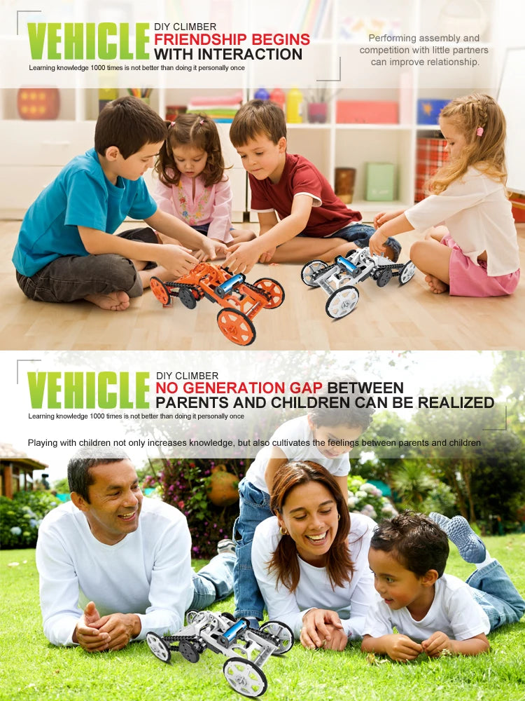 Electric 4WD Climbing Vehicle Kit - Solar & DIY