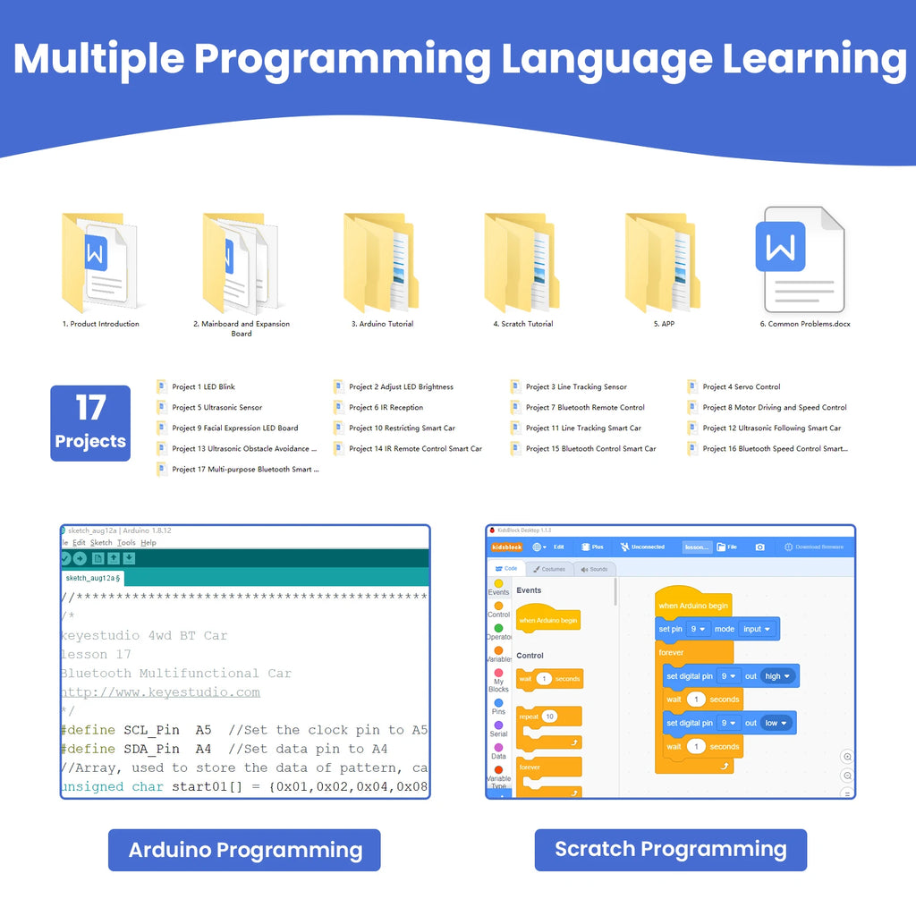 4WD Multi BT Robot Car Kit V2.0 (Upgraded Edition)
