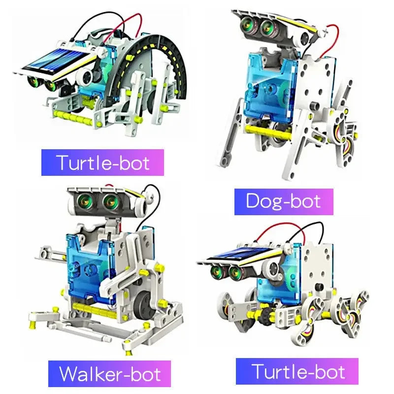 13-in-1 Solar Power Robot Creation Kit (Dog, Zombie, Turtle, etc)