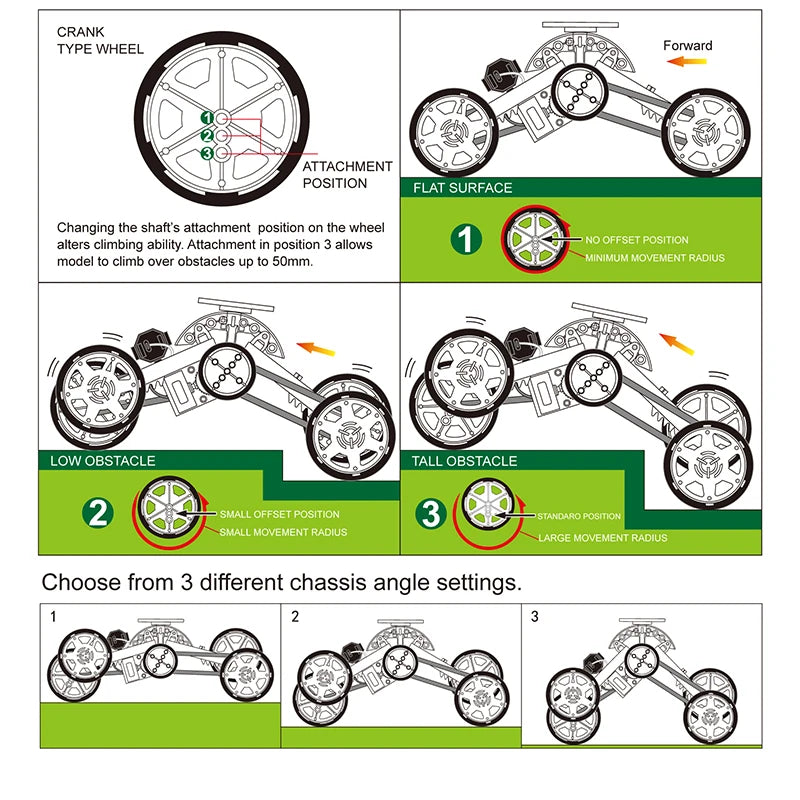 Electric 4WD Climbing Vehicle Kit - Solar & DIY