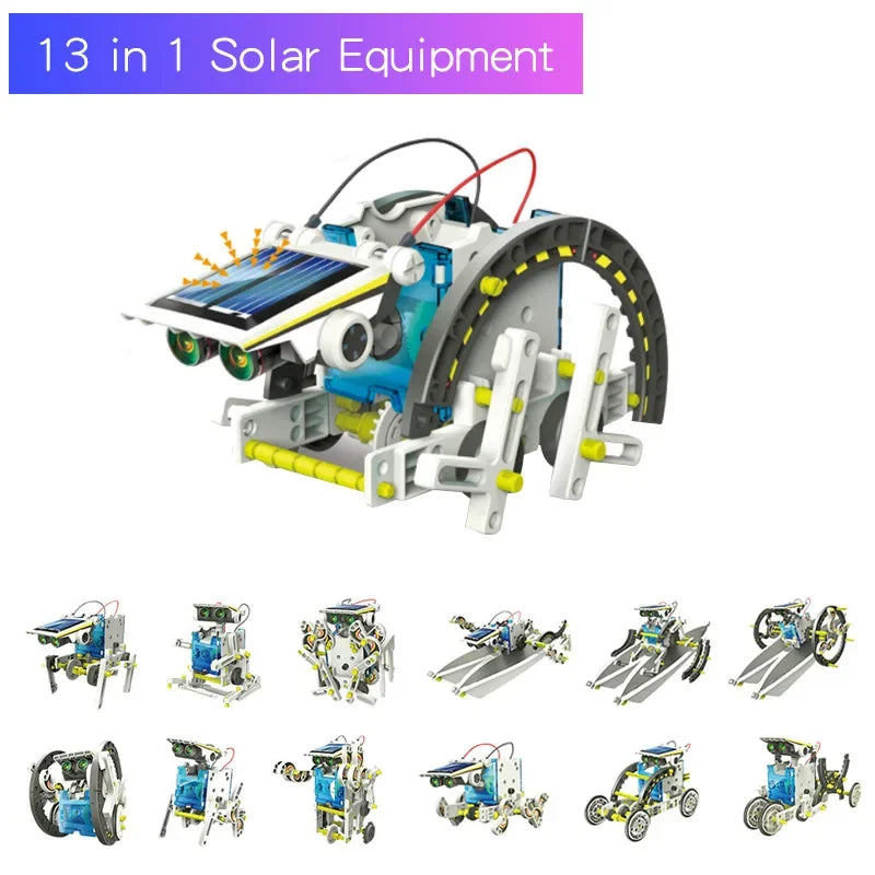 13-in-1 Solar Power Robot Creation Kit (Dog, Zombie, Turtle, etc)