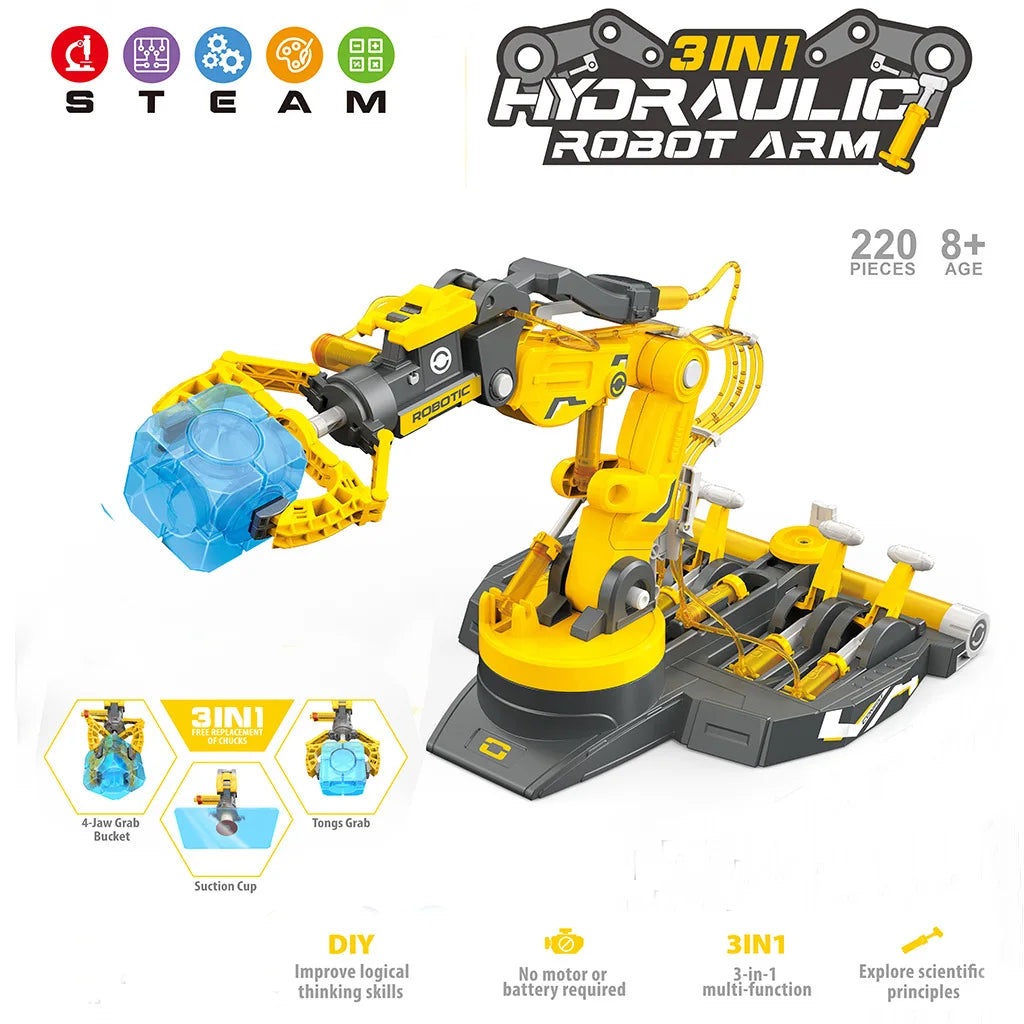 Robot Hydraulic Manipulator Arm Toy Robot STEM Kit