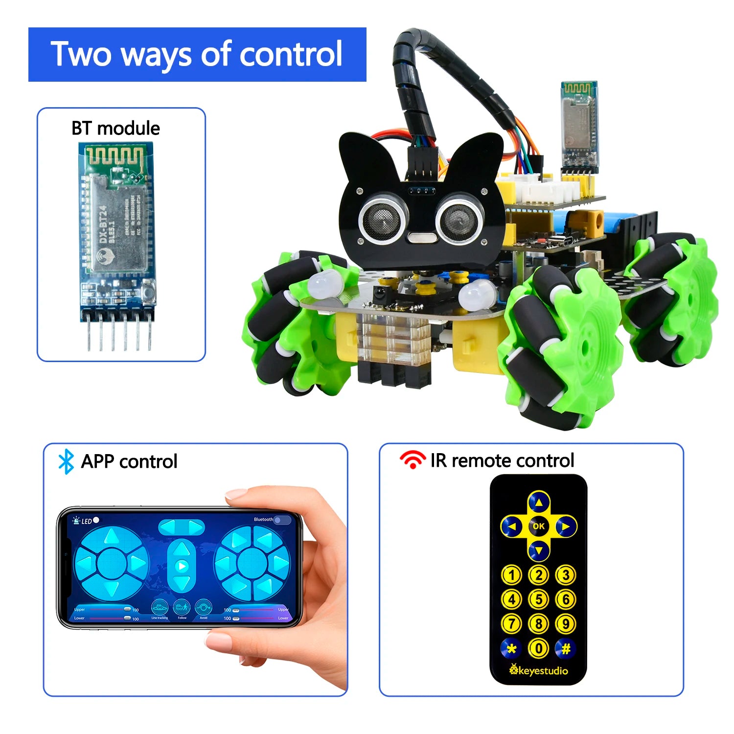 Mecanum Robot 4WD Car Kit for Arduino
