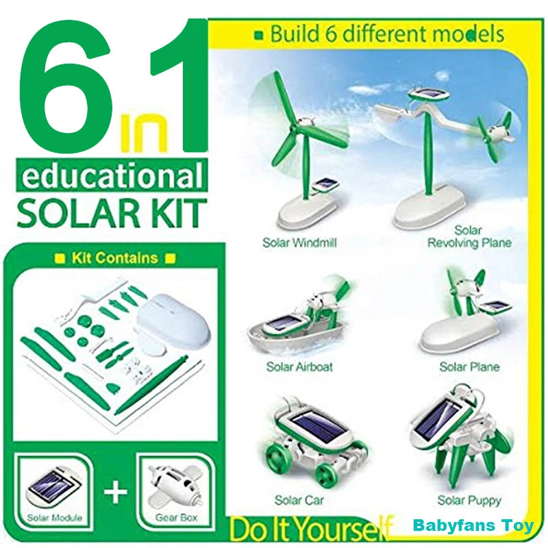 6-in-1 Educational Solar Robot & Vehicle Kit