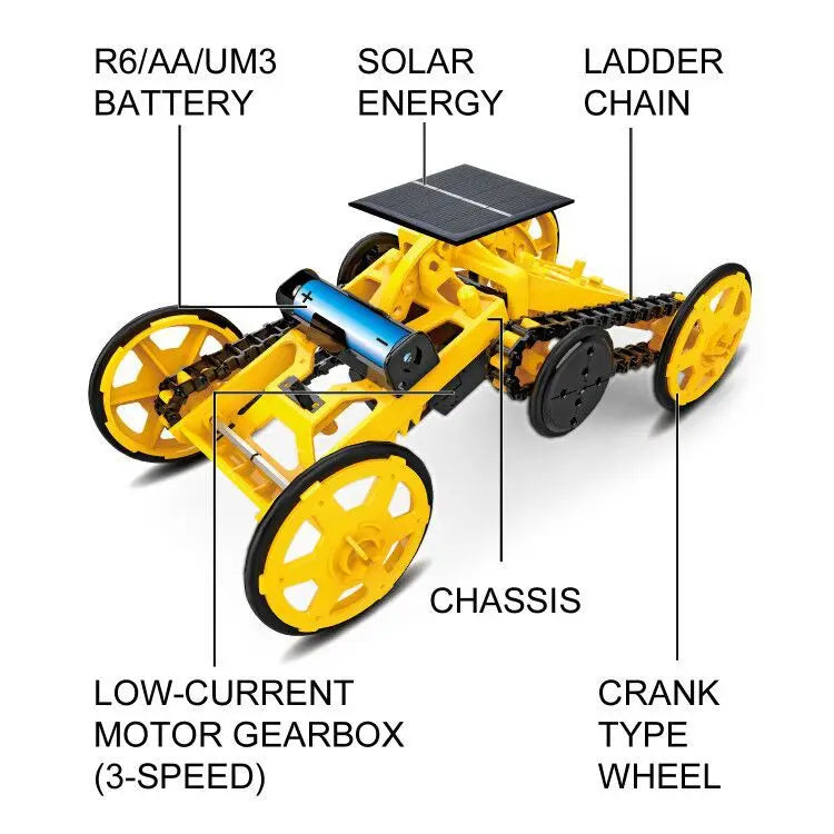 Electric 4WD Climbing Vehicle Kit - Solar & DIY