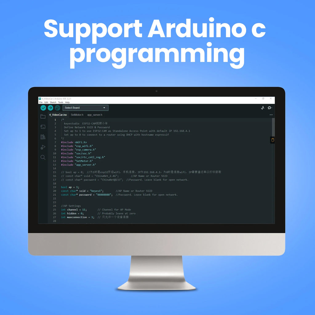 Smart Car Robot Kit with Video Cam