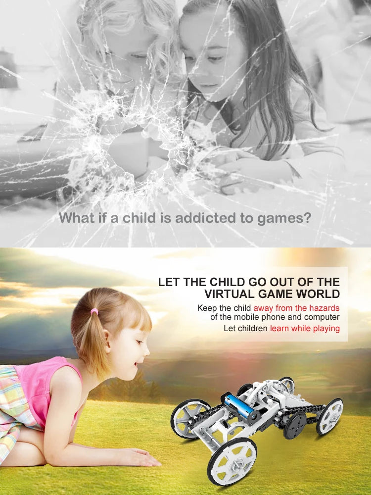 Electric 4WD Climbing Vehicle Kit - Solar & DIY