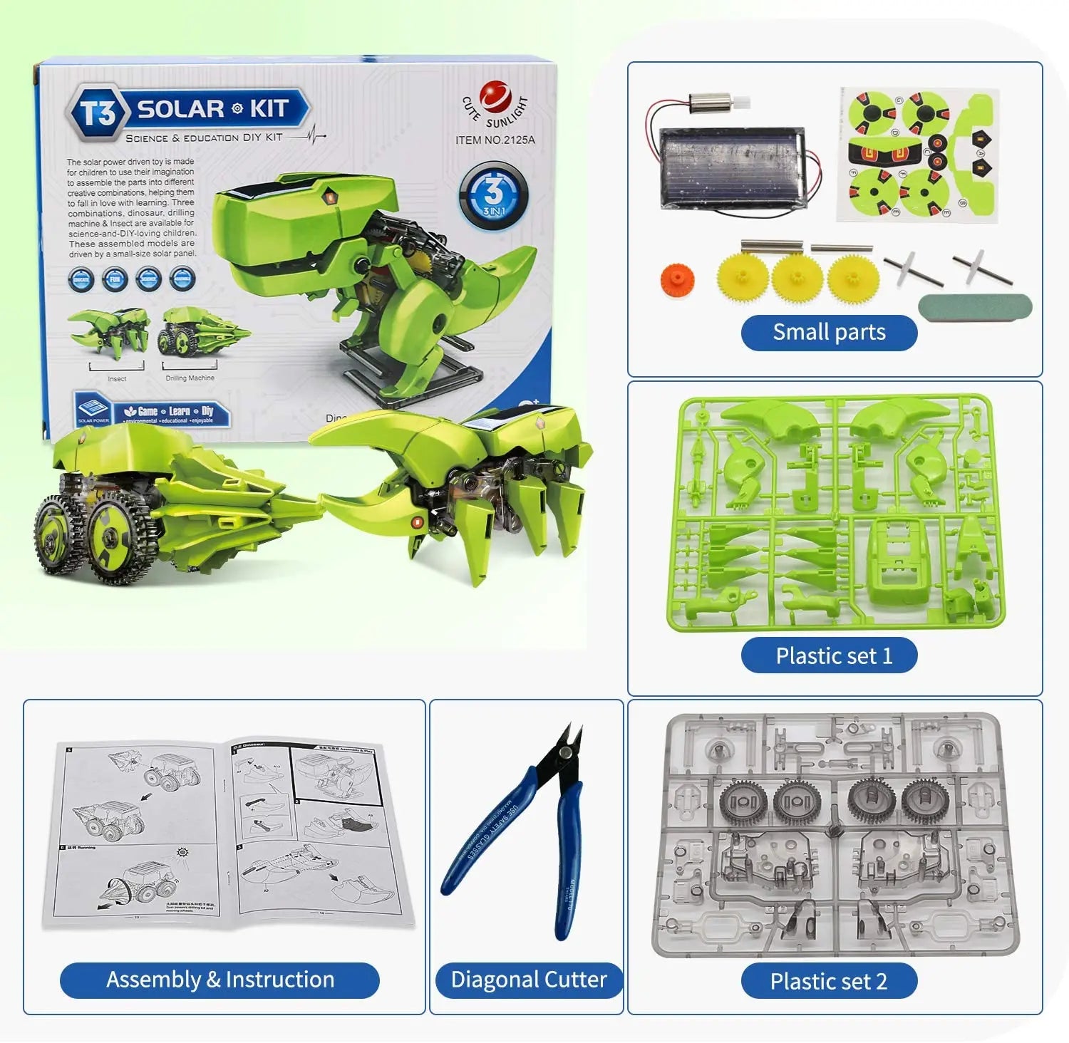 Dinosaur Robotics Kit (Solar Powered)