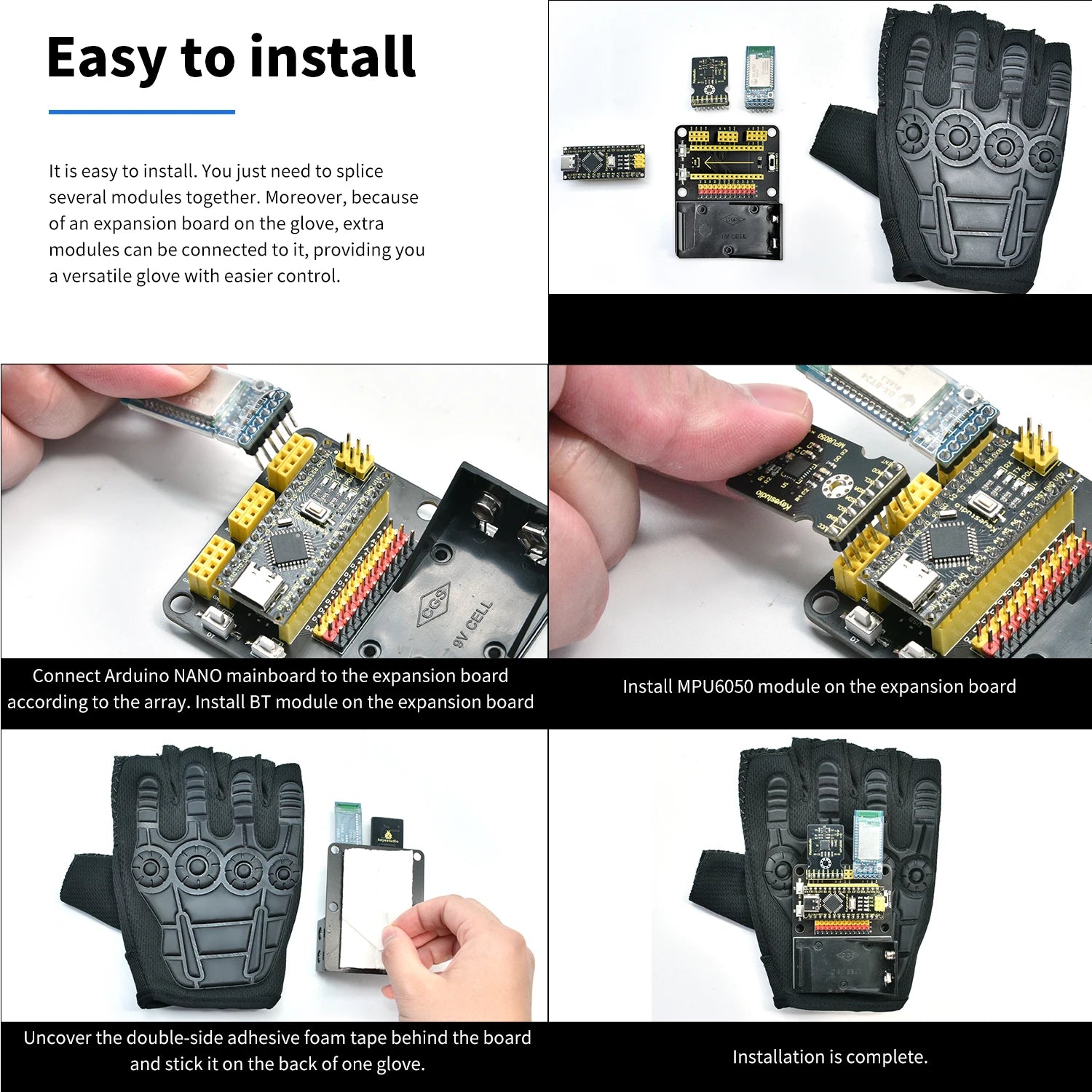 Motion Sensing Gesture Control Glove Kit