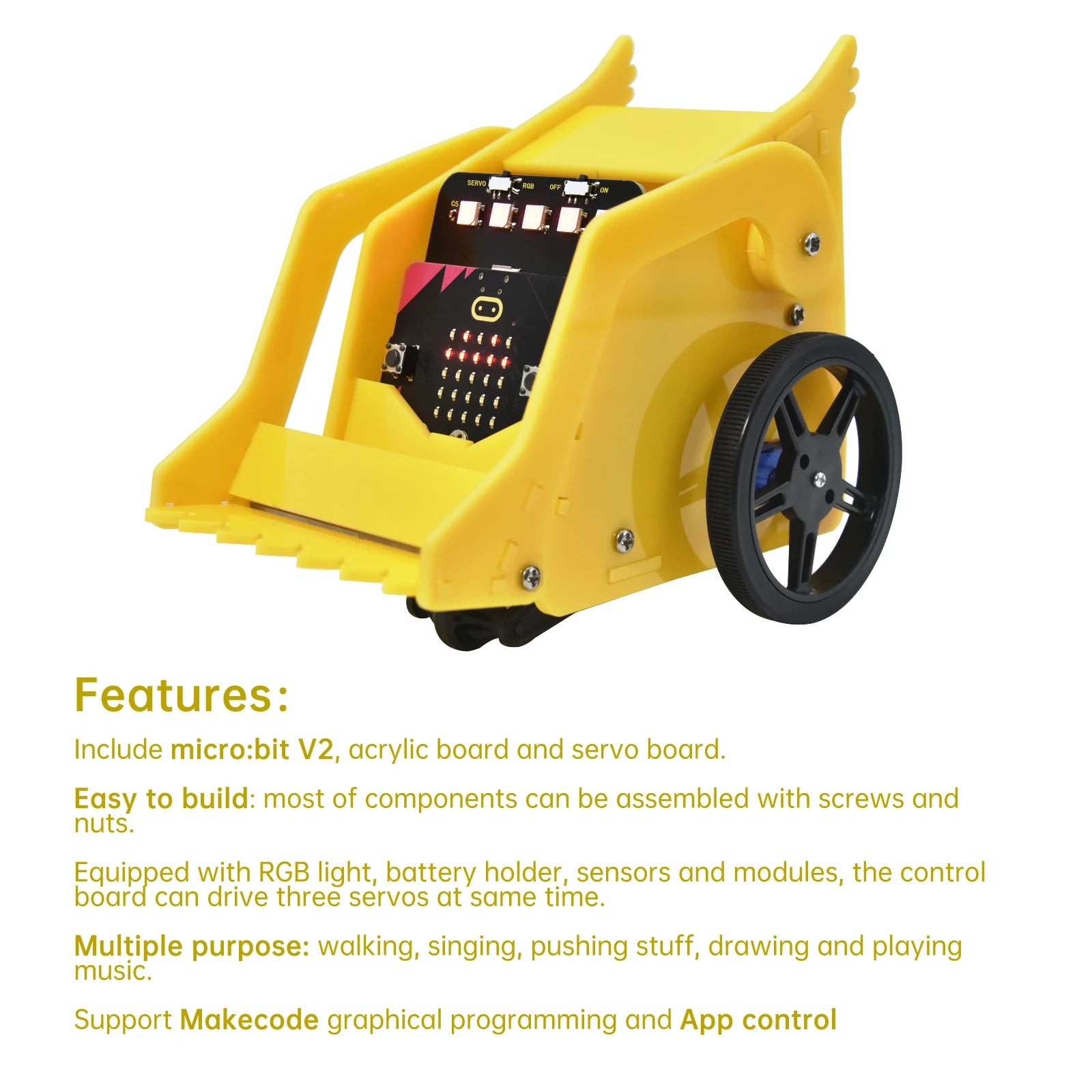 Small Robot Car with Graphical Programming
