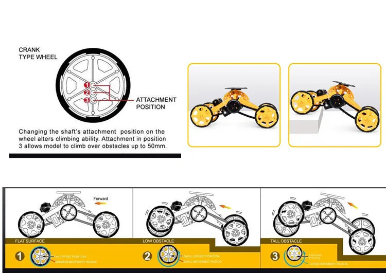 Electric 4WD Climbing Vehicle Kit - Solar & DIY