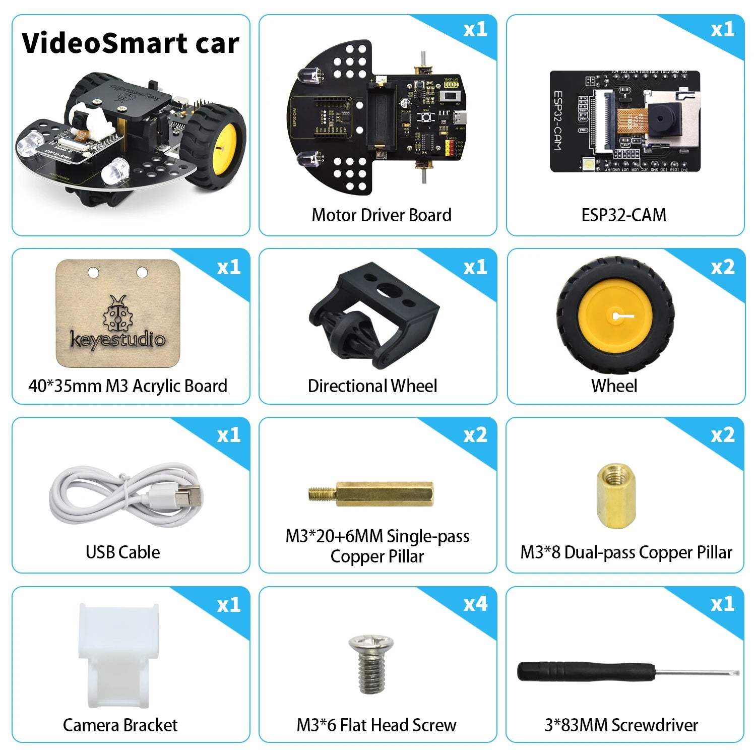 Smart Car Robot Kit with Video Cam