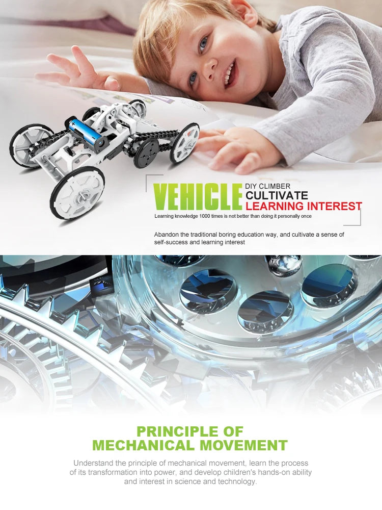 Electric 4WD Climbing Vehicle Kit - Solar & DIY