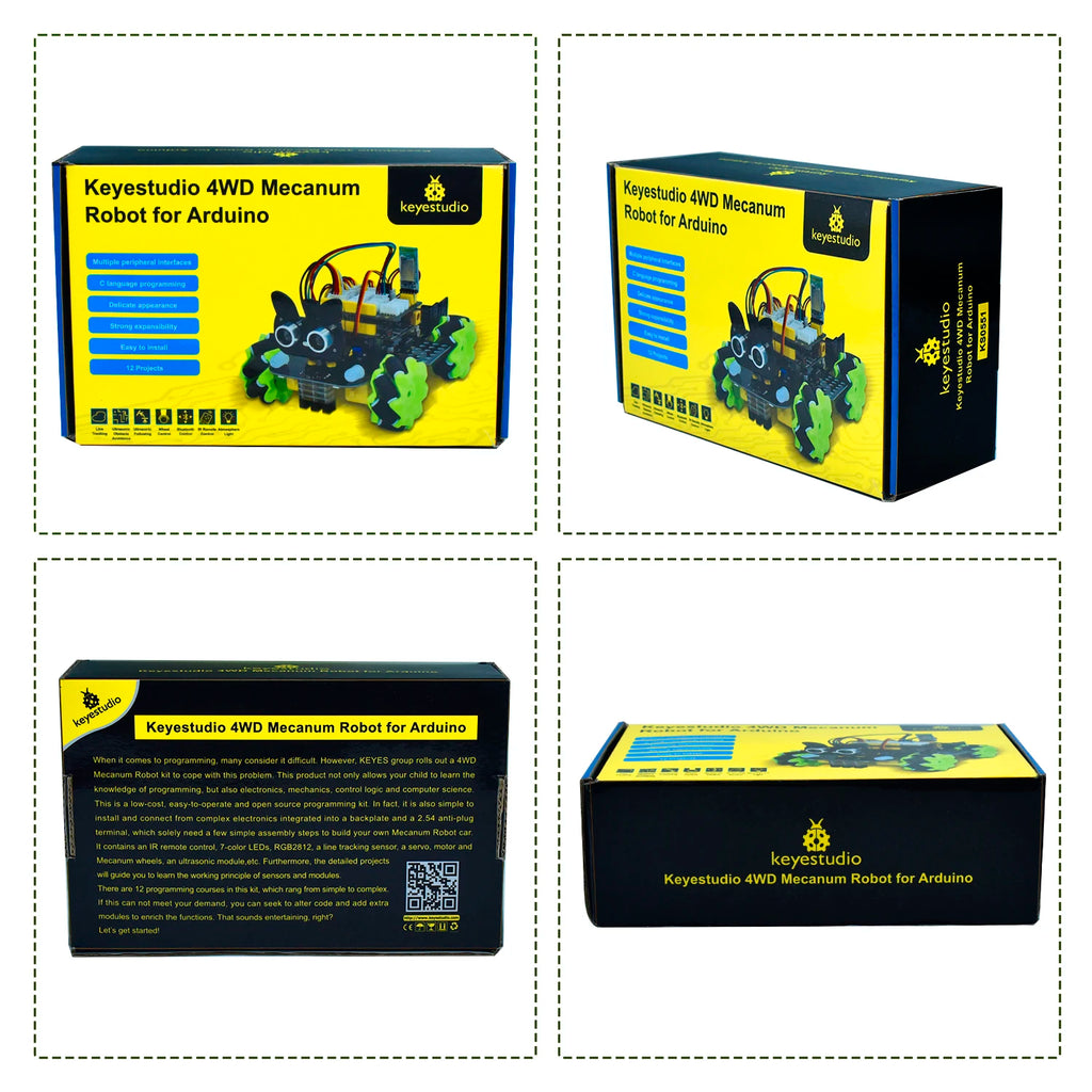 Mecanum Robot 4WD Car Kit for Arduino