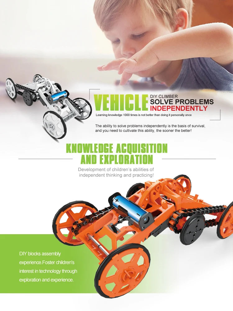 Electric 4WD Climbing Vehicle Kit - Solar & DIY