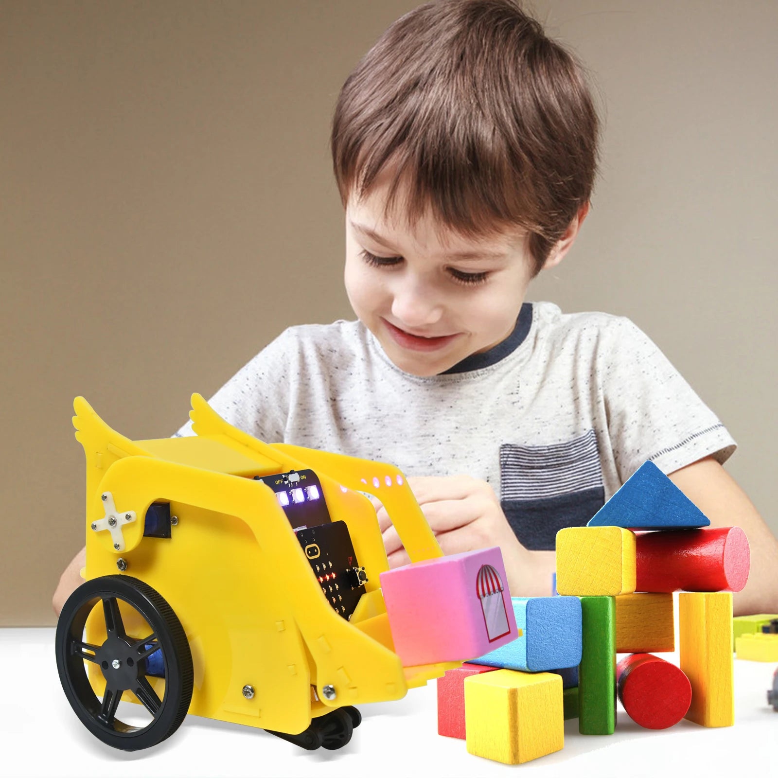 Small Robot Car with Graphical Programming