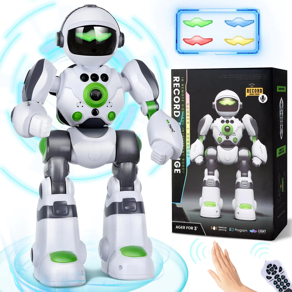 Zreswap Interactive RC Astronaut Robot – Programmable Smart Toy with Voice Changer & Gesture Control | Sings, Dances, & Records Audio | USB-C Rechargeable Gift (Ages 5-8)