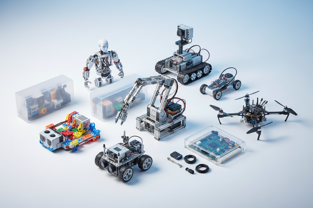 Generate a hero image that shows a variety of the product images i've uploaded, make sure not to duplicate the products shown and make it have a variety to show our diverse product lineup. Don't have any text or logos or iconography included. how 6-8 diverse products we have. 